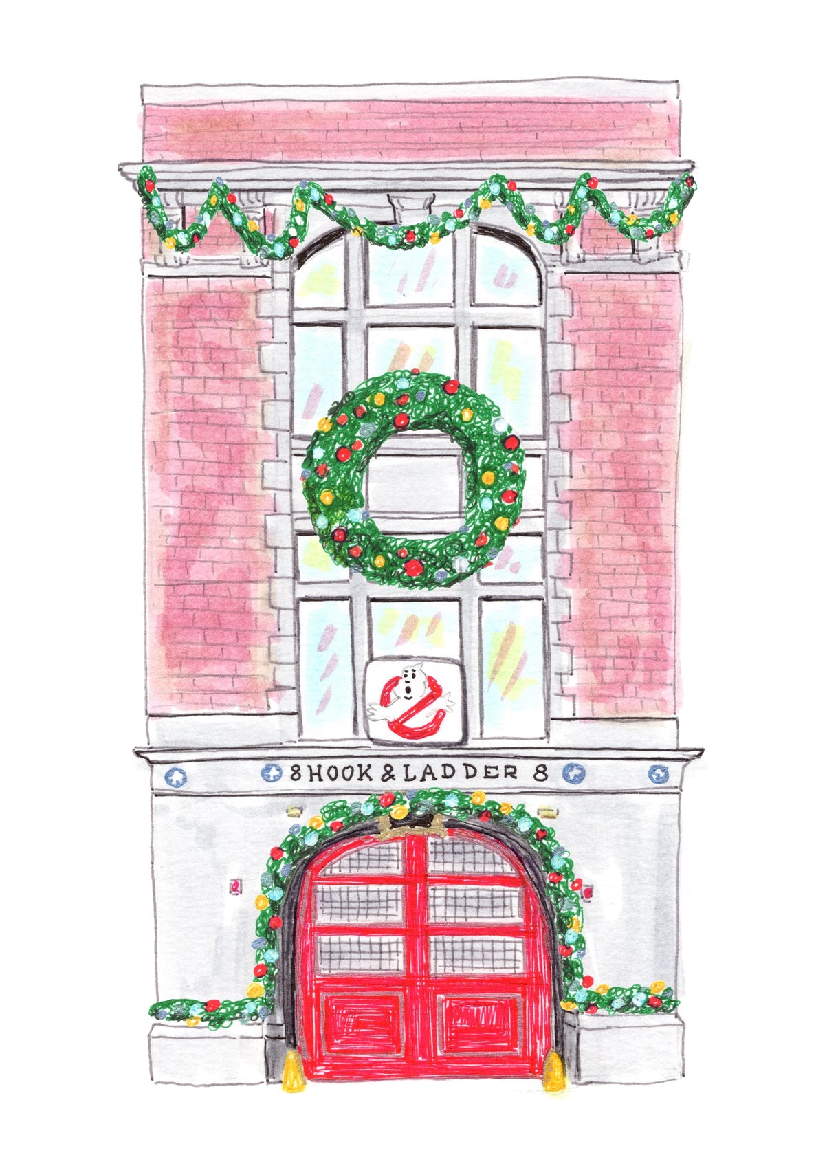 Ghostbusters Fire station at Christmas