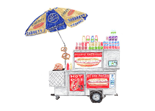 NYC Hot dog cart